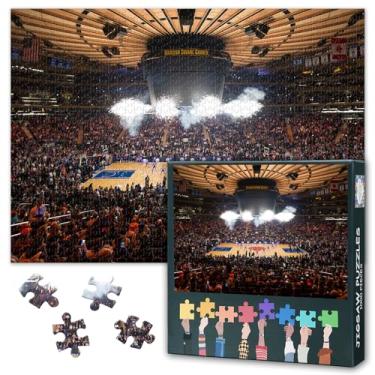 Imagem de 1000-Piece Jigsaw Puzzle for Adults - Iconic New York Basketball Arena Art with Premium Stadium Scene, Challenging Court Design Puzzles for Adults, 27.5x19.7 Inches