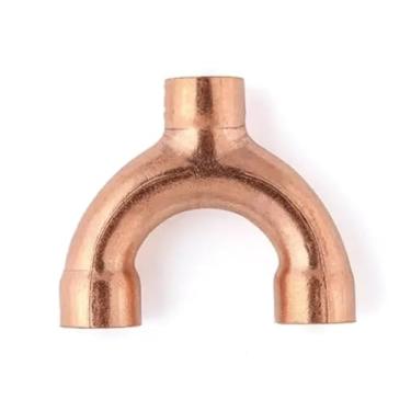 Imagem de 1/10.2 cm 3/20.3 cm 1/5.1 cm 5/20.3 cm 3/10.2 cm 2.5 cm 6,35-54 mm cotovelo reto em forma de Y em forma de U 3 4 vias Corss cobre extremidade alimentação tubo condicionador de ar (em forma de Y, 9,52