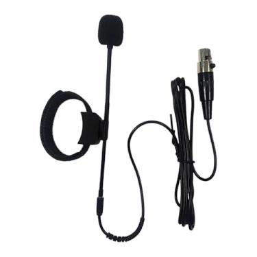 Imagem de oshhni Microfone de clipe para instrumento musical com cabo, universal, à prova de vento, com rotação de 360° e ajustável para tocar em bandas, gaitas e, 3 Pinos