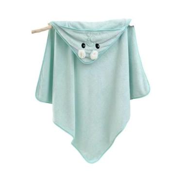 Imagem de Roupão De Banho De Coral Fleece Para Bebês Meninos E Meninas Com Capuz