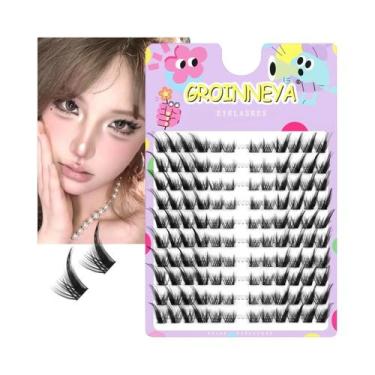 Imagem de Cílios Postiços Naturais Longos De Mink Sintético DIY, Extensões De Cí