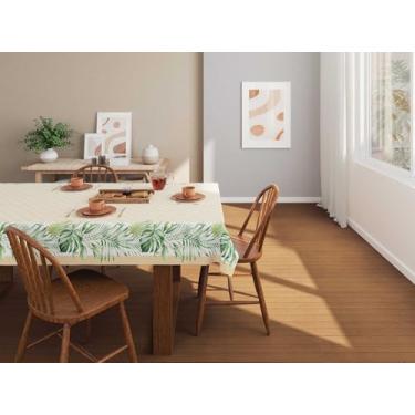 Imagem de Toalha de Mesa POP Quadrada Estampada 4 Lugares Palmas 1,40 m x 1,40 m Com 1 peça