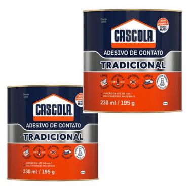 Imagem de kit 2 Cola de Contato Cascola Adesivo Tradicional sem Toluol 230ml /19