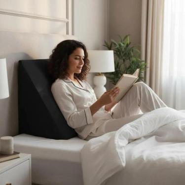 Imagem de Travesseiro Cunha de Encosto Apoio Para Repouso Leitura Descanso Trian