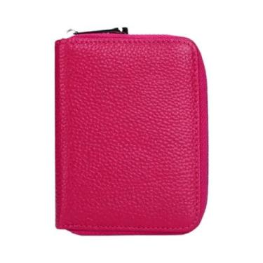 Imagem de Carteira De Couro Com Bloqueio RFID, Design Elegante Em Acordeão, 12 S