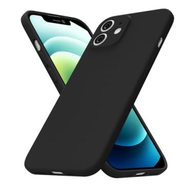 Imagem de uvcoat Capa de silicone para iPhone 12, capa fina e fina de gel de borracha macia para mulheres e meninas, linda capa de telefone TPU fosco com proteção total da câmera, design simples minimalista