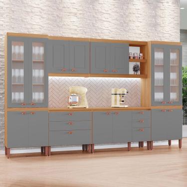 Imagem de Cozinha Vitória Modulada Composta por 06 módulos 100% MDF Tuboarte com Paneleiros e Balcões