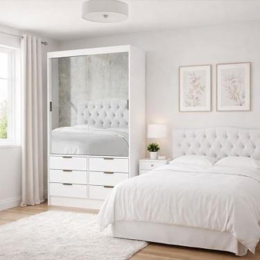 Imagem de Guarda Roupa 6 Gavetas 2 Portas Espelhado Sunset-Grand Line