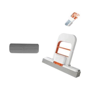 Imagem de Mop Dobrável Para Limpeza Úmida E Seca Com 2 Cabeças Removíveis E Cabo