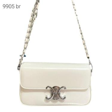 Imagem de Bolsa Feminina Baquete Inspiração Luxo com Tampa e Alça Transversal de