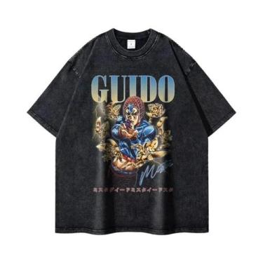 Imagem de Camiseta Gráfica Masculina Anime JoJo's Bizarre Adventure DIO, Camiset