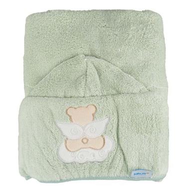 Imagem de Toalha de Banho para Bebê 70cm x 90cm Baby Joy, anjinho verde