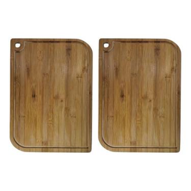 Imagem de Jogo 2 Tábuas De Cortar Carne Bambu Churrasco Familia 40cm - Idea