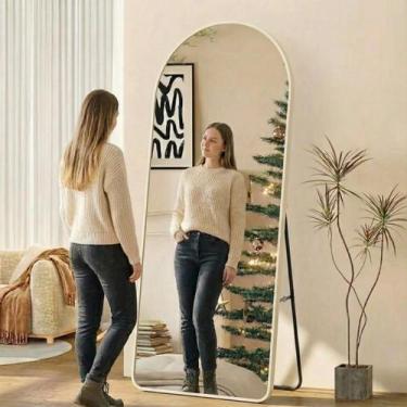 Imagem de Espelho Corpo Inteiro 170x70 Grande Base Reta com Suporte de chão Mold