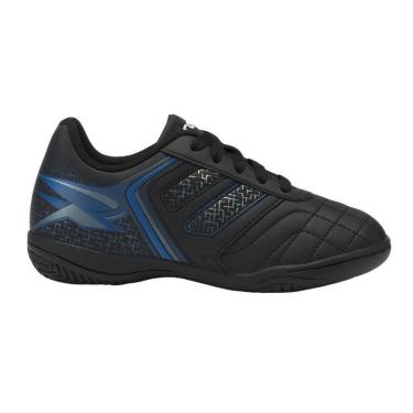 Imagem de Chuteira Tênis Futsal Dray 305 Preto-Azul infantil Original Unissex solado Preto-Unissex