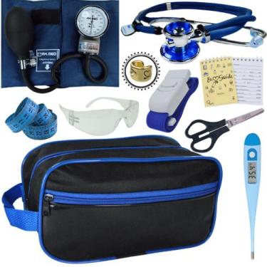 Imagem de Kit Academico Enfermagem Premium Preto Completo - Love Saude, AZUL PAM