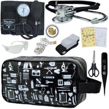 Imagem de Kit Academico Enfermagem Premium Preto Completo - Love Saude, PRETO ES