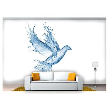 Imagem de Papel De Parede Pomba Voando Água Arte 3D Anm104