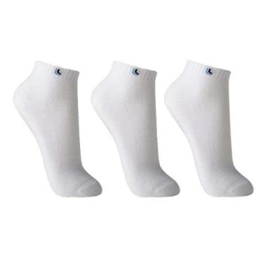Imagem de 03 Pares de Meias Originais Lupo Cano Curto Sport em Algodão, Branco, 