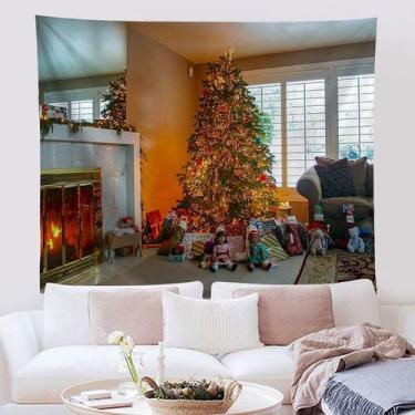 Imagem de Microtecido de parede Tapeçaria Feliz Natal 200x150cm - yiweisai