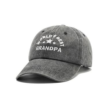Imagem de Boné de beisebol Trucker Cotton Plain Hat World's Best Grandpa - Yiwei