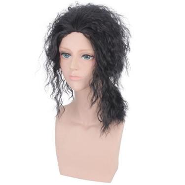 Imagem de Peruca de cosplay, fantasia de anime Michaels Jacksons, 50 cm, sintéti