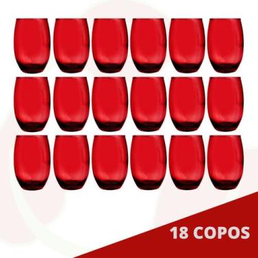 Imagem de Copo Vidro 450ml (Suco, água) California Jogo com 18 - PRATICASA, Bell