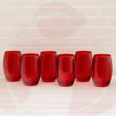 Imagem de 24 Copos de Vidro 12Cinza 12Vermelho Drinks Eventos Bar - PRATICASA, C