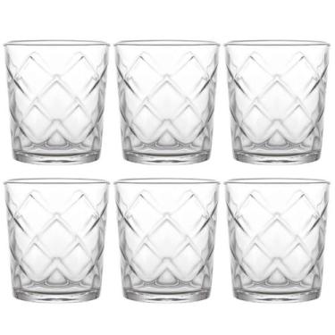 Imagem de Jogo C/ 6 Copos Baixos de Vidro Vitrage 360ml Whisky Drinks Bebidas Ba