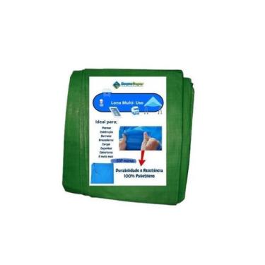 Imagem de Lona Polietileno 6X4 Grossa 300 Micras Multiuso Verde - Plástica Acamp