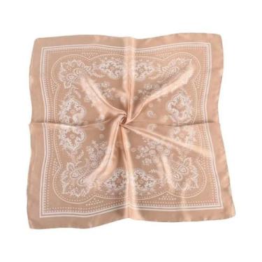 Imagem de Lenço De Seda Satin Vintage Paisley 70x70 Estilo Europeu-Americano Com