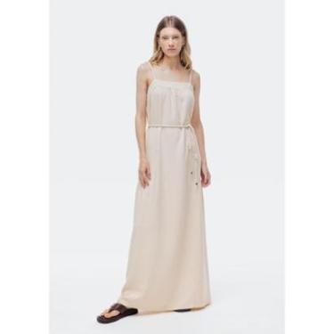 Imagem de Vestido Hering Longo Evasê Creponado Feminino-Feminino