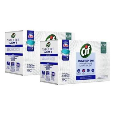 Imagem de 36 Tabletes 4 Em 1 Para Máquina De Lavar Louças 324G Cif