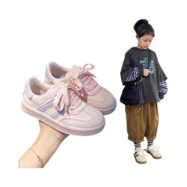 Imagem de Tênis Esportivos Casuais De PU Para Crianças, Bonitos E Confortáveis, 
