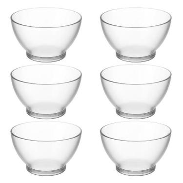 Imagem de Conjunto 6 Bowls 750ml Cumbucas Plásticas Coza Incolor Sobre