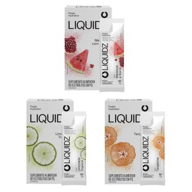 Imagem de LIQUIDZ® - Eletrólitos Zero Açúcares - 3 Sabores - Kit 3 Caixas - 18 sachês-Unissex