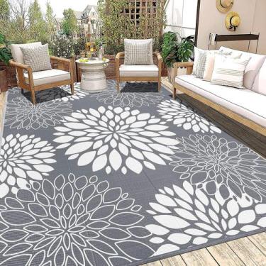 Imagem de Tapete ao ar livre Ileading 244x305 cm impermeável reversível