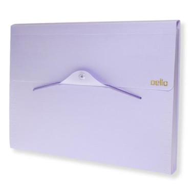Imagem de Pasta Sanfonada A4 Dello Linho Serena 12 Divisórias Pastéis, Lilás