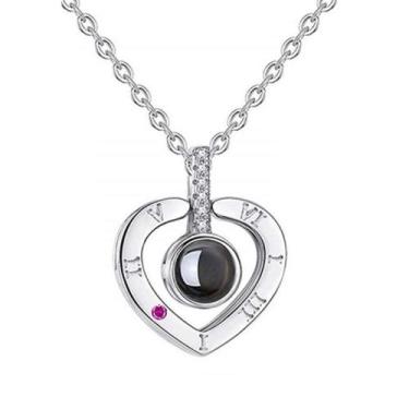 Imagem de Colar Coração Projeta Te Amo 100 Idioma Presente Mãe Namorad - I Love 