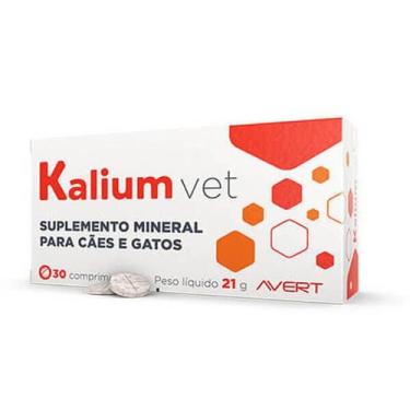 Imagem de Kalium Vet Suplemento Mineral para Cães e Gatos Avert 30 Comprimidos
