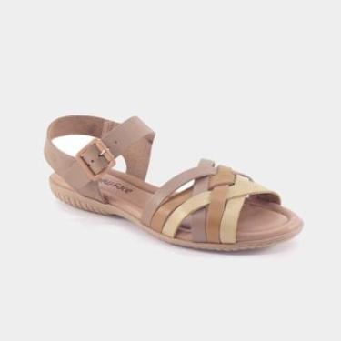 Imagem de Sandalia Feminino New Face 31412 31413 Couro New Vegetal-Feminino