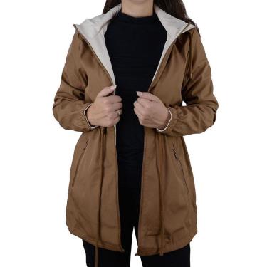 Imagem de Jaqueta Feminina Pellini Dupla Face Marrom e Off - PL4903-Feminino