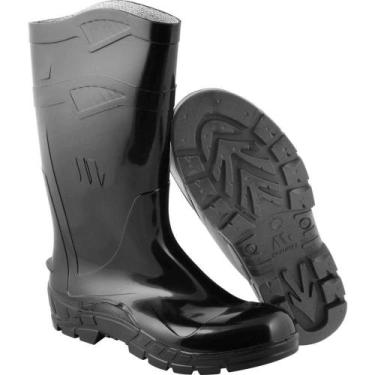 Imagem de Bota de PVC Preta, com Forro, Cano Longo, 37, Marluvas