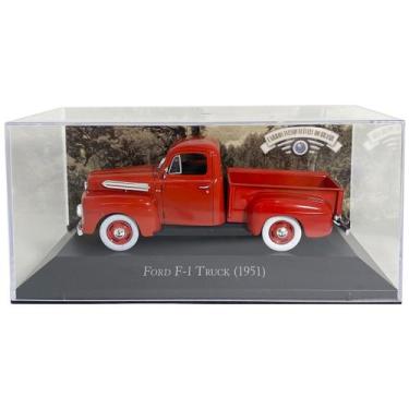 Imagem de Miniatura Pickup Ford F-1 Truck 1951 Vermelho 1:43 Retrô