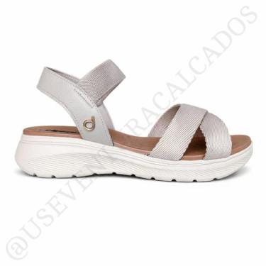 Imagem de Sandalia ortopédica dijean calce facil conforto casual leve, Off white