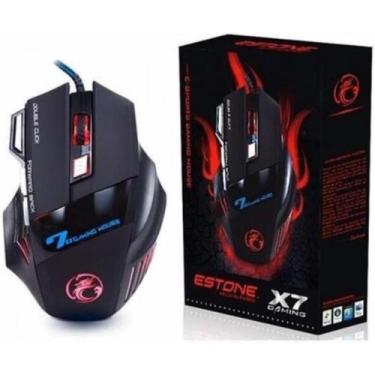 Imagem de Mouse X7 Gaming E-Sports 7 Botões 2400dpi com Fio LED USB - MinutoBaby