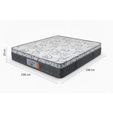 Imagem de Colchão Solteirão Prime Coil Europillow Cinza Mola Ensacada Prime 128x20x188