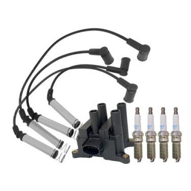 Imagem de Kit Cabo Vela Bobina NGK Fiesta Ka Ecosport Focus Zetec