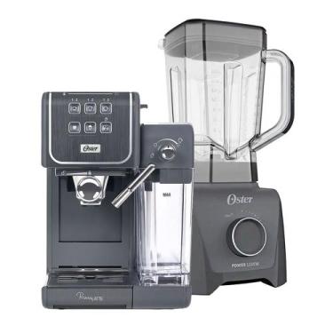 Imagem de Kit Cafeteira PrimaLatte Touch e Liquidificador 1100 Oster, 110V