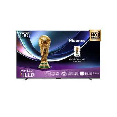 Imagem de Smart TV Hisense Mini LED 4K 100" Polegadas 165 HZ, Processador com IA, Dolby Atmos e W...